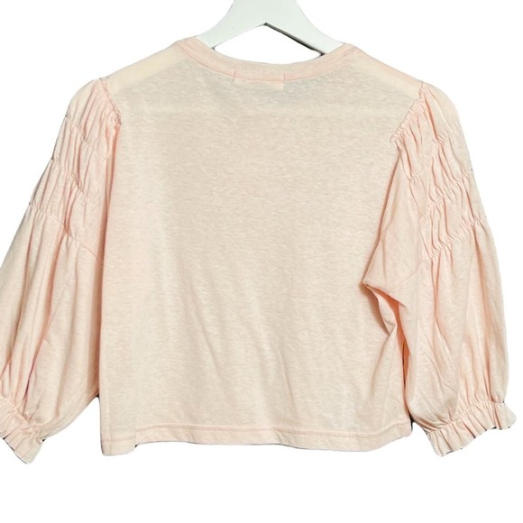 Angie Kids Girls Balloon Sleeve Pink Coral Blouse Size Large NWT - Picture 2 of 9